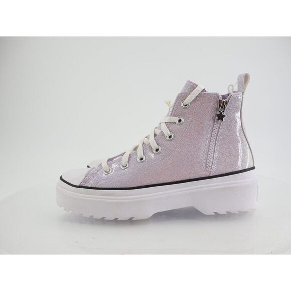 Converse Chuck Taylor All Star Lugged Lift Platform Size 7 Purple Glitter Chunky - Picture 5 of 13